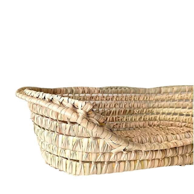 Foto 4 de 4 de COSHANO Cesta para Gatos y Perros en Palma Trenzada. Moisés para Animales Mascotas. Cama de Mimbre Fabricada…