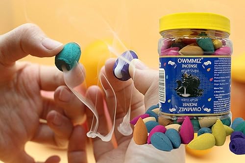 Miniatura 2 de 170 conos de incienso de reflujo en cascada, 7 aromas naturales mixtos, fuente de reflujo de incienso para soporte de incienso de reflujo de cascada