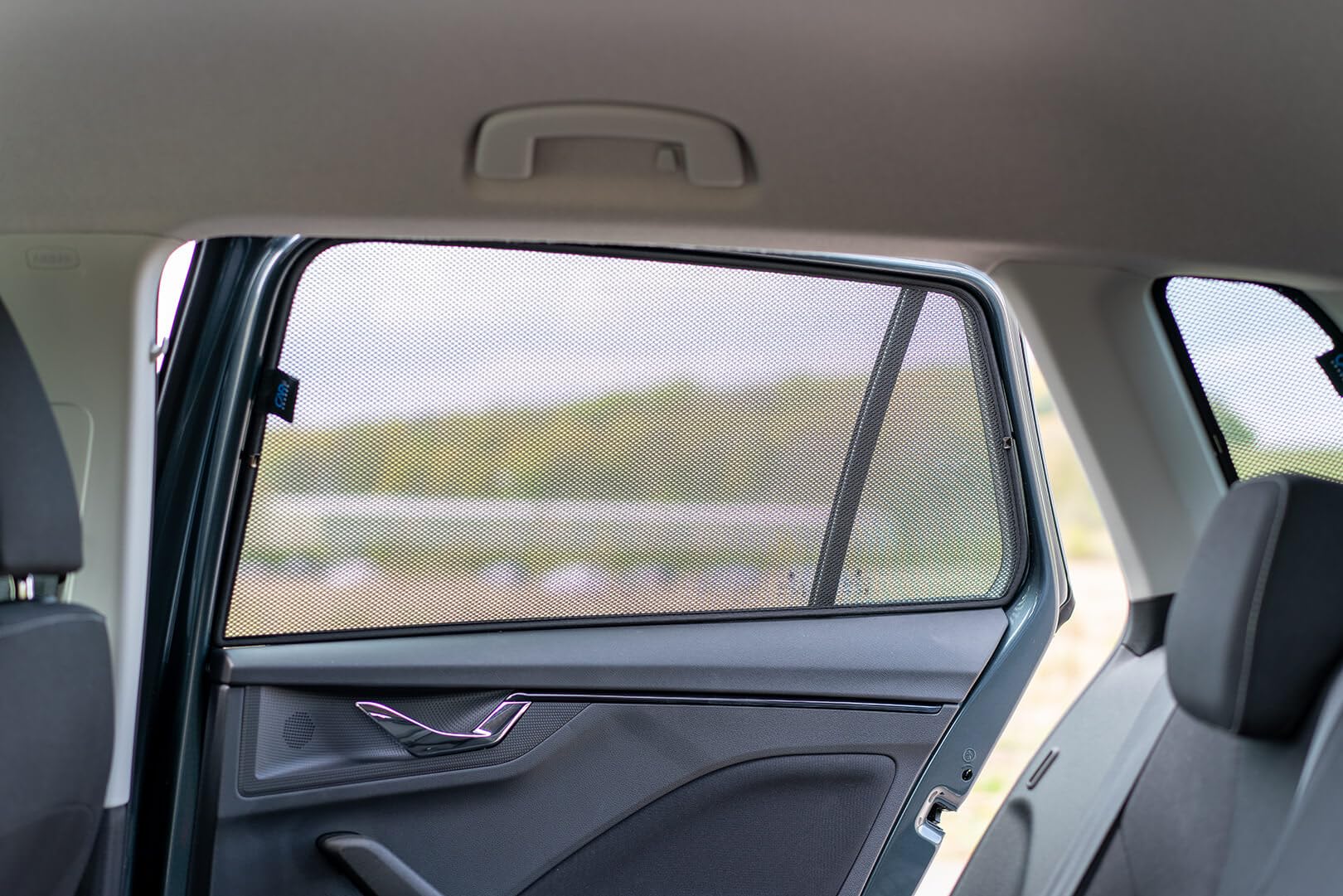 Satz Car Shades kompatibel mit Skoda Kamiq 2019- (6-teilig), Schwarz
