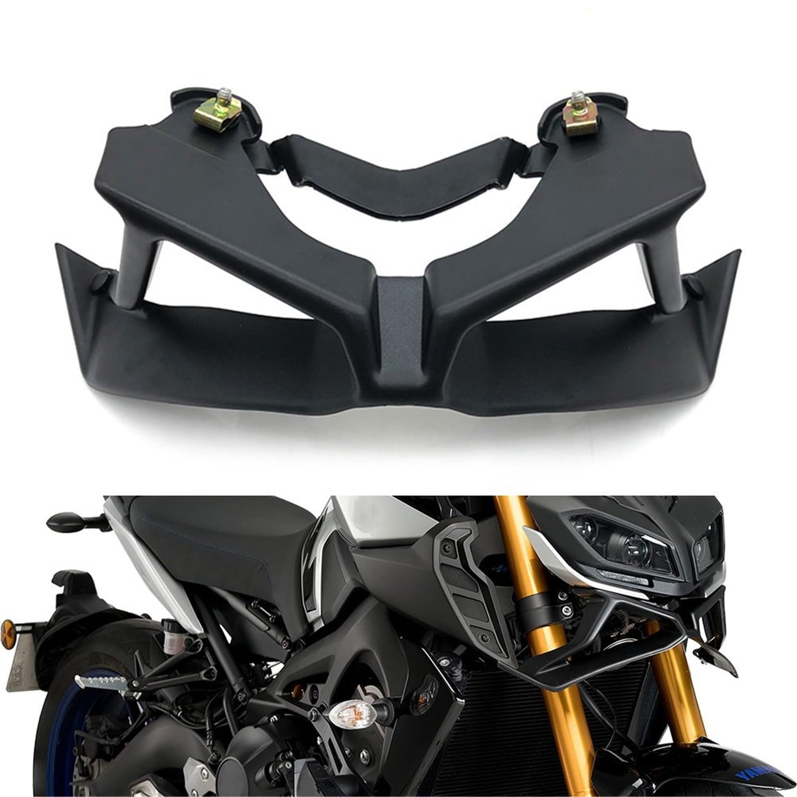 Front Bumper Splitter dachowy Pasuje do Yamaha MT 09 MT09 SP 2017-2020 Downforce Naked Frontal Spoilers Winglet Aerodynamic Wing Front Spoiler