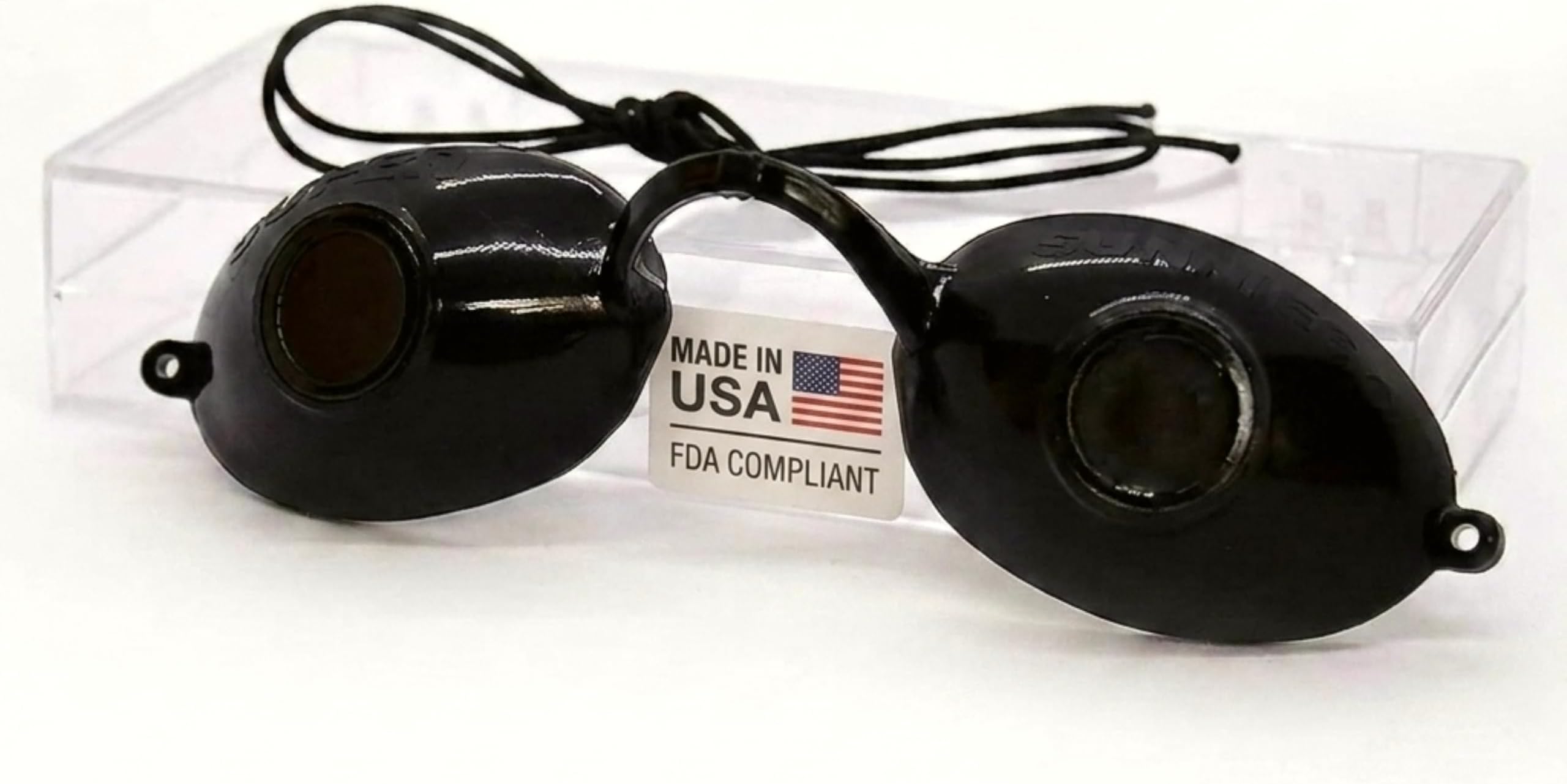 Super Sunnies Tanning Bed UV Eye Goggles FDA Compliant w/ Case
