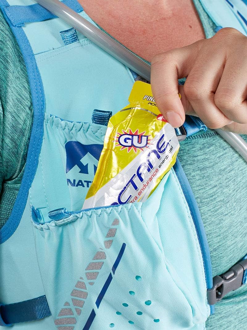 Close-up of front pocket with energy gel
