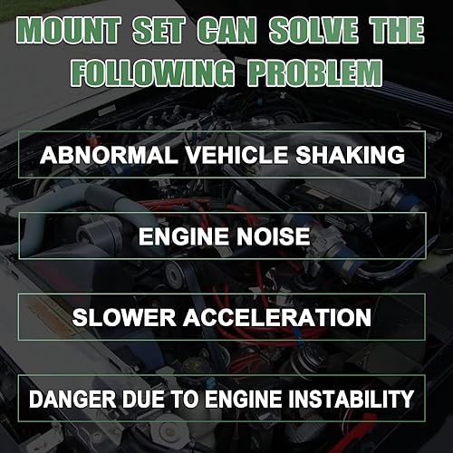 Miniatura 4 de Kits de montaje de motor compatibles con Corolla Matrix 1.8L 2009-2013 Pontiac Vibe 1.8L 2009 2010 4 piezas de montaje de transmisión de motor