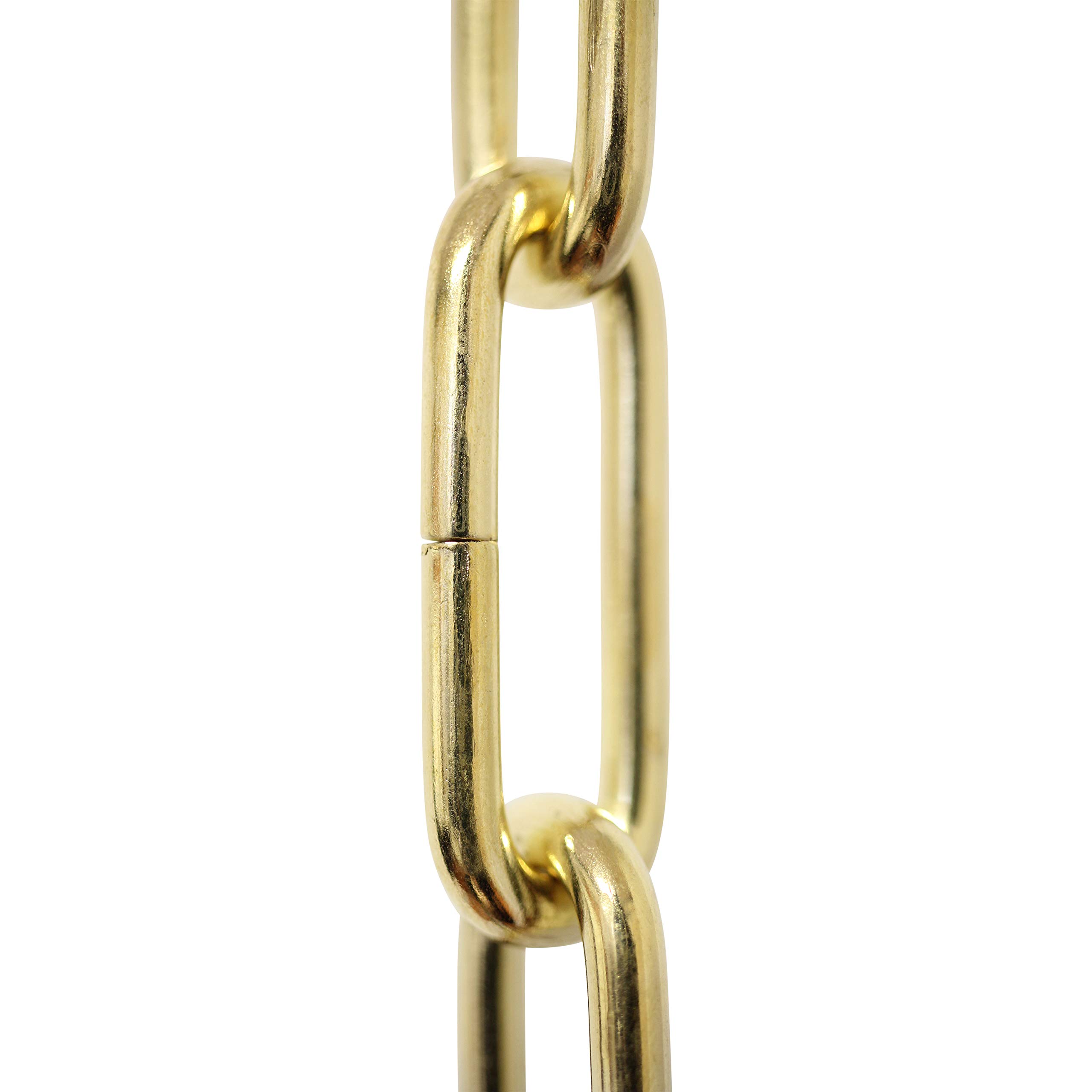 RCH Hardware CH-S59-395-PB-10 Steel Fixture Chain, Polished Brass (10FT)