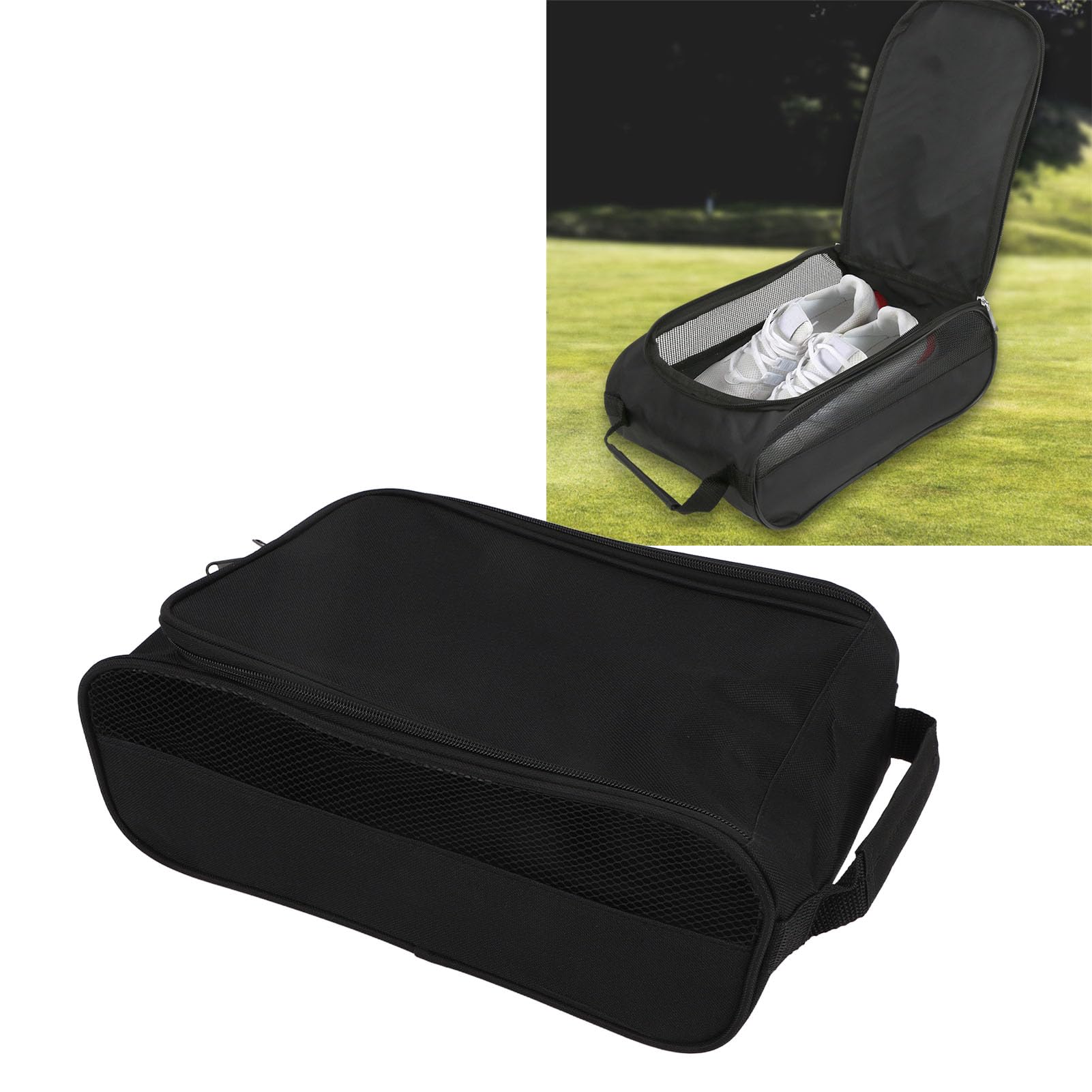 Golfschuhtasche, Tragbar mit Viel Platz, Sporttasche, Atmungsaktiv und Leicht zu Reinigen für Reisen, Golf, Outdoor, Fitness, Camping