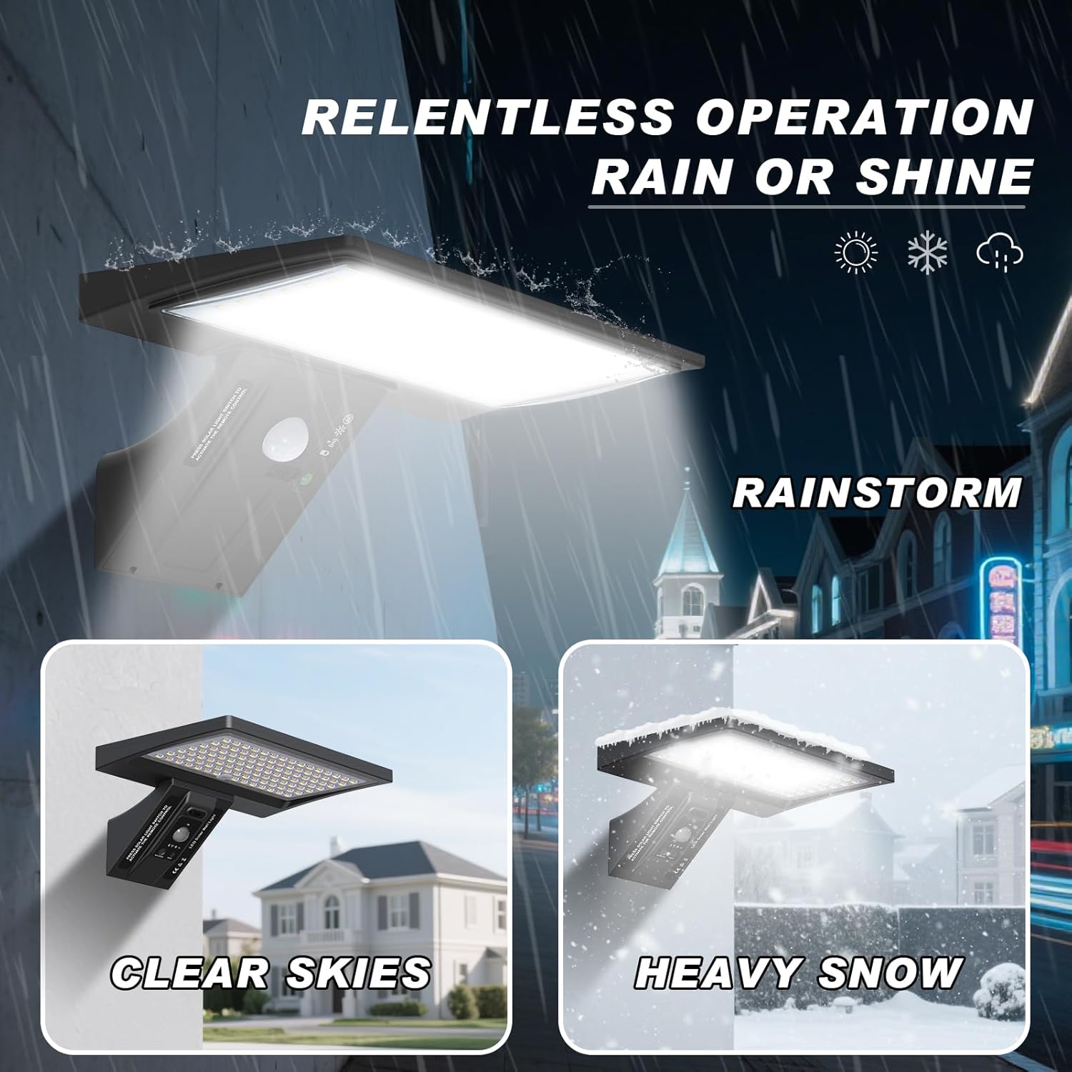 Solar Lights Outdoor Waterproof-4 Lighting Modes Wall Light with Remote,520LM IP65 Waterproof,Motion Sensor Outdoor Lights Powered for Front Door,Yard,Deck,Fence,Garage,Pathway,(4.2W)