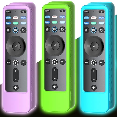 Paquete de 3 fundas para control remoto de voz VIZIO, XRT260 para VIZIO Smart TV Control remoto 2021 20232021 Serie V que brilla en la oscuridad,