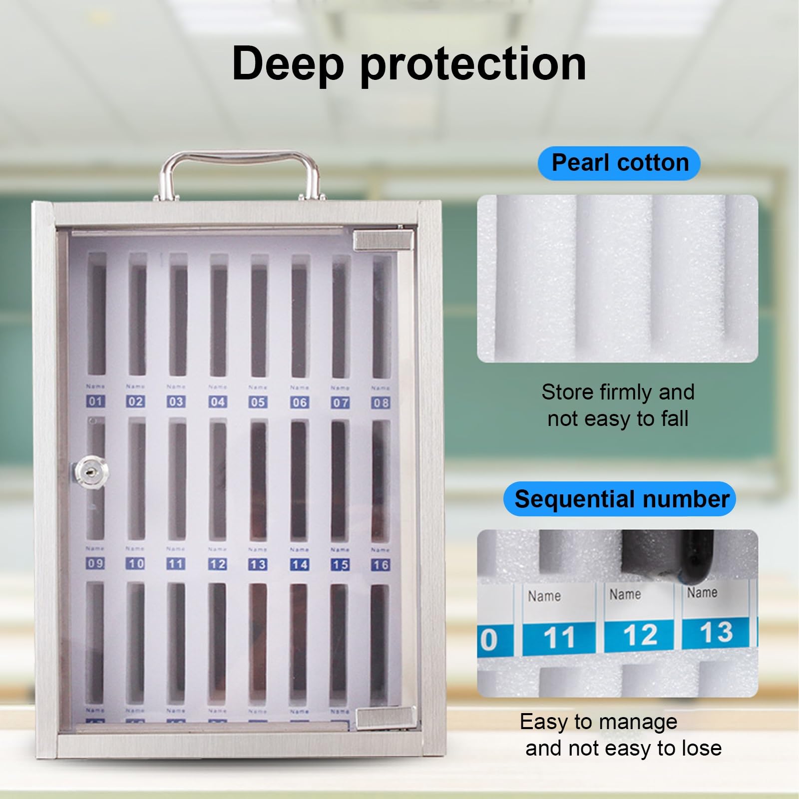 Phone Locker, Cassaforte Per Cellulare, Ampia Capacità di Archiviazione Con Design Suddiviso e Chiara Identificazione Digitale, Perfetto for Scuole e Aziende(12 Slots)