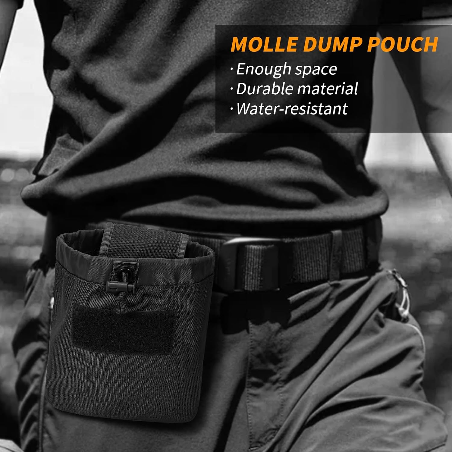Dump Pouch, Molle Dump Pouch for Belt, Folding Military Tactical Mag Drop Pouch - Image 2