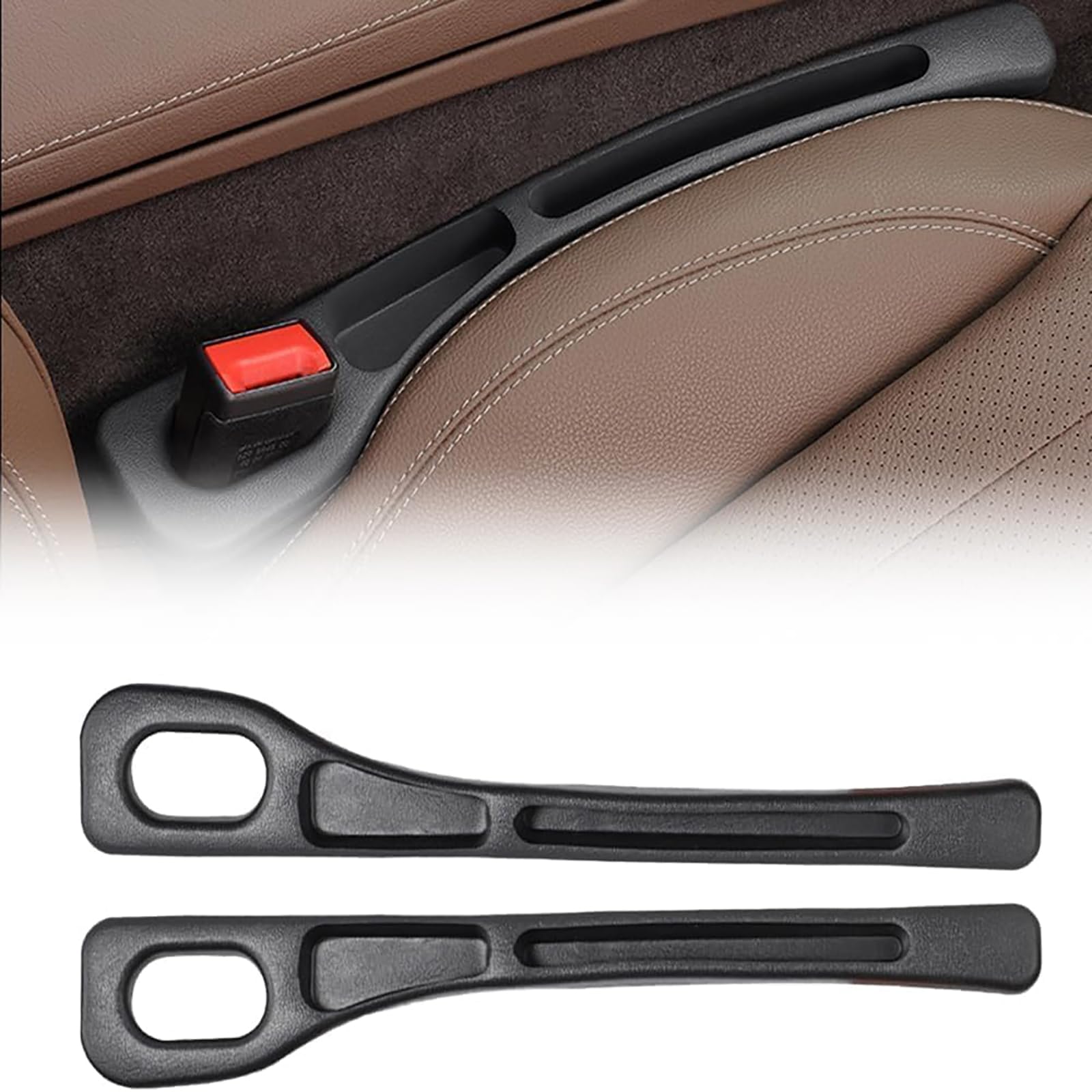 UWQXJJICP 2 Pcs Car Seat Gap Filler for Chery Omoda 5 C5 Fownix FX 2022-2025, Car Seat Gap Stopper with Storage Slots, Leak-proof Sealing Strip Car Interior Accessory