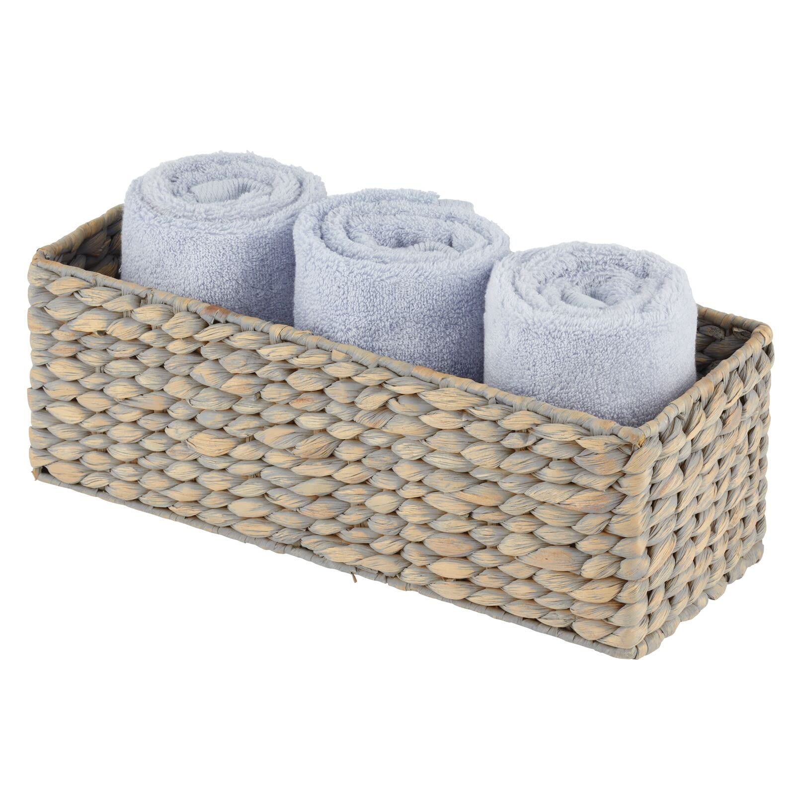 Natural Woven Water Hyacinth Bathroom Toliet Roll Holder Storage Organizer Basket  With Dividers; Use In Bathroom Dress Boxes - AliExpress