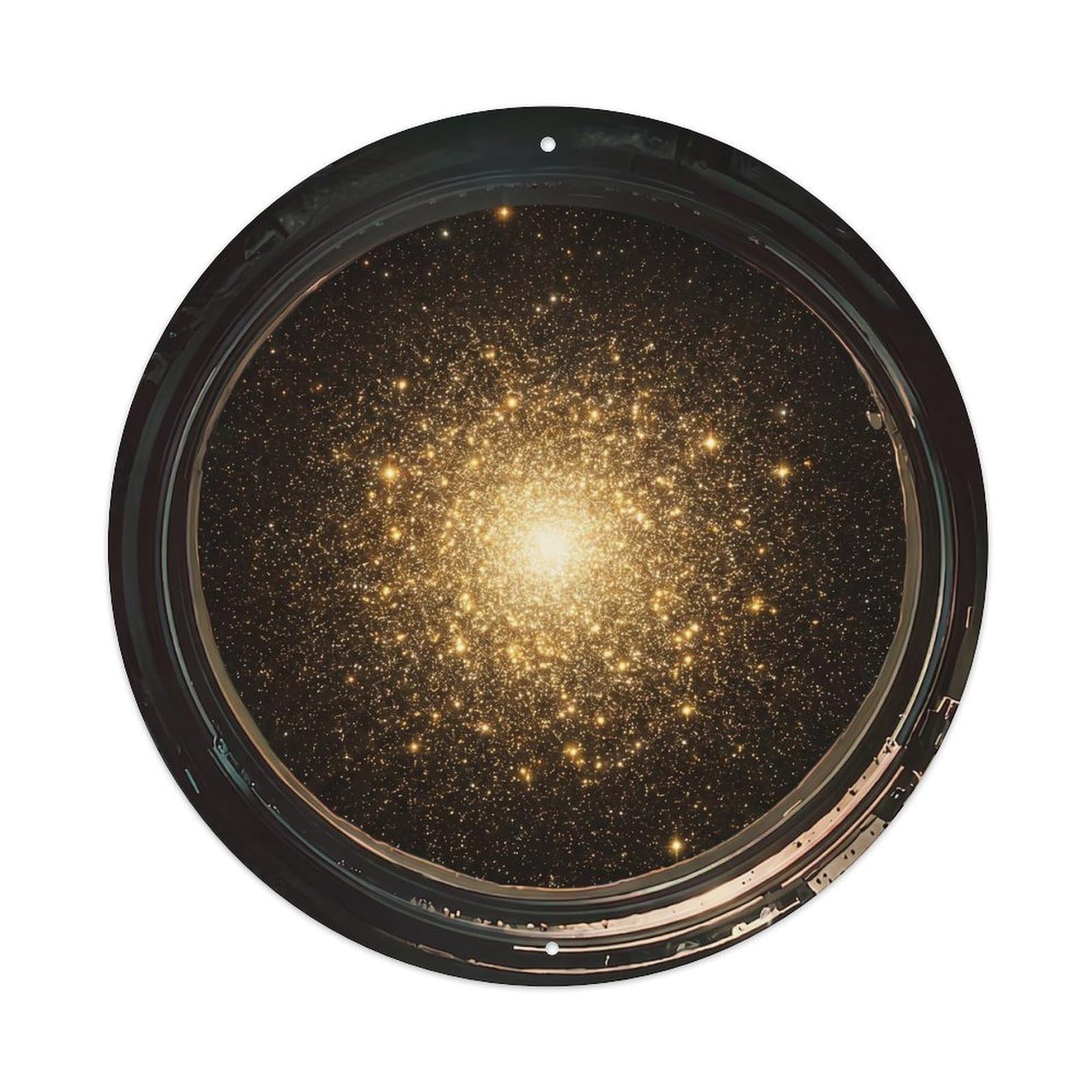 Globular Cluster Porthole View Metal Tin Sign
