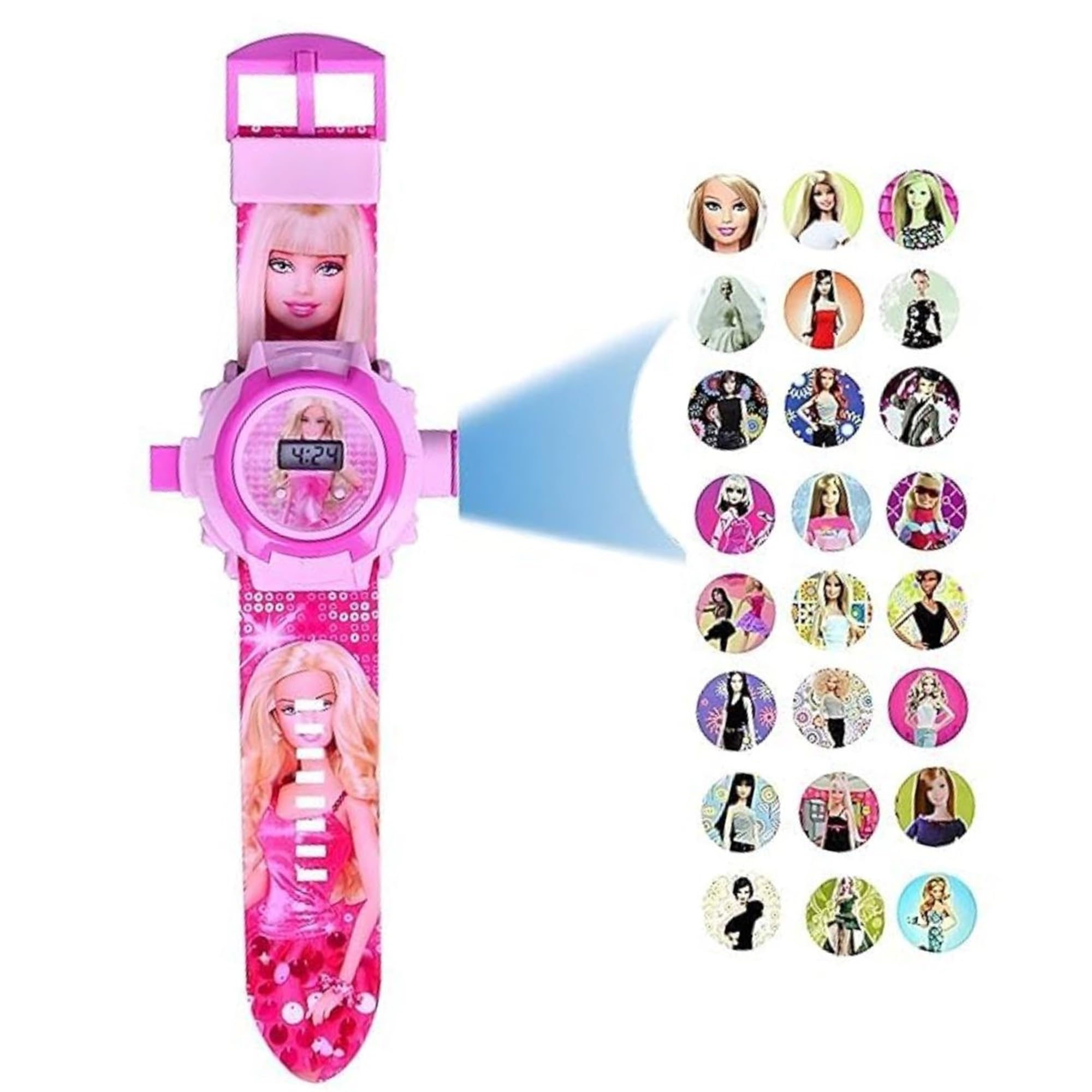 FixBit Kids Barbie Digital Projector Watch With 24 Image Projection Digital Watch For Girls, Rubber Material Watch, Diwali Gift, Best Digital Toy Watch For Boys & Girls, Band_Pink (B0CQLJZ1FR) Amazon Price History, Amazon Price Tracker