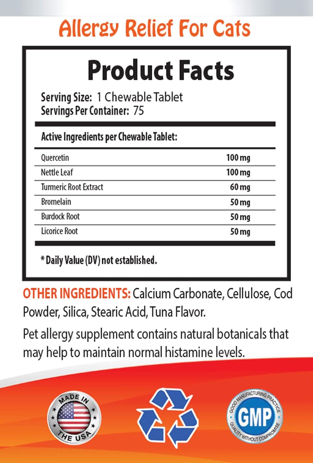 cat Skin Fur - CAT Allergy Relief Complex - Premium Itch Solution - Immune Booster - cat Allergy Chews - 2 Bottles (150 Chewable Tablets)
