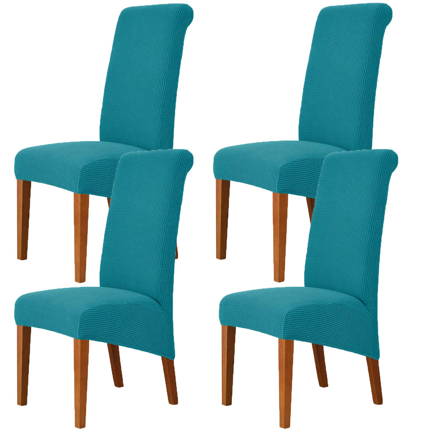 Deisy Dee Stretch XL/Oversized Soft Spandex Extra Large Dining Room Chair Covers for Kitchen Dining，Removable Washable Chair Protectors Slipcovers (