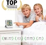 G.CATACC Thermomètre numérique Thermomètre intérieur Humidité jauge avec Max/Min Record Thermometer Chambre Thermométrique et capteur d'humidité pour la maison bébé serre Reptile - Batterie incluse
