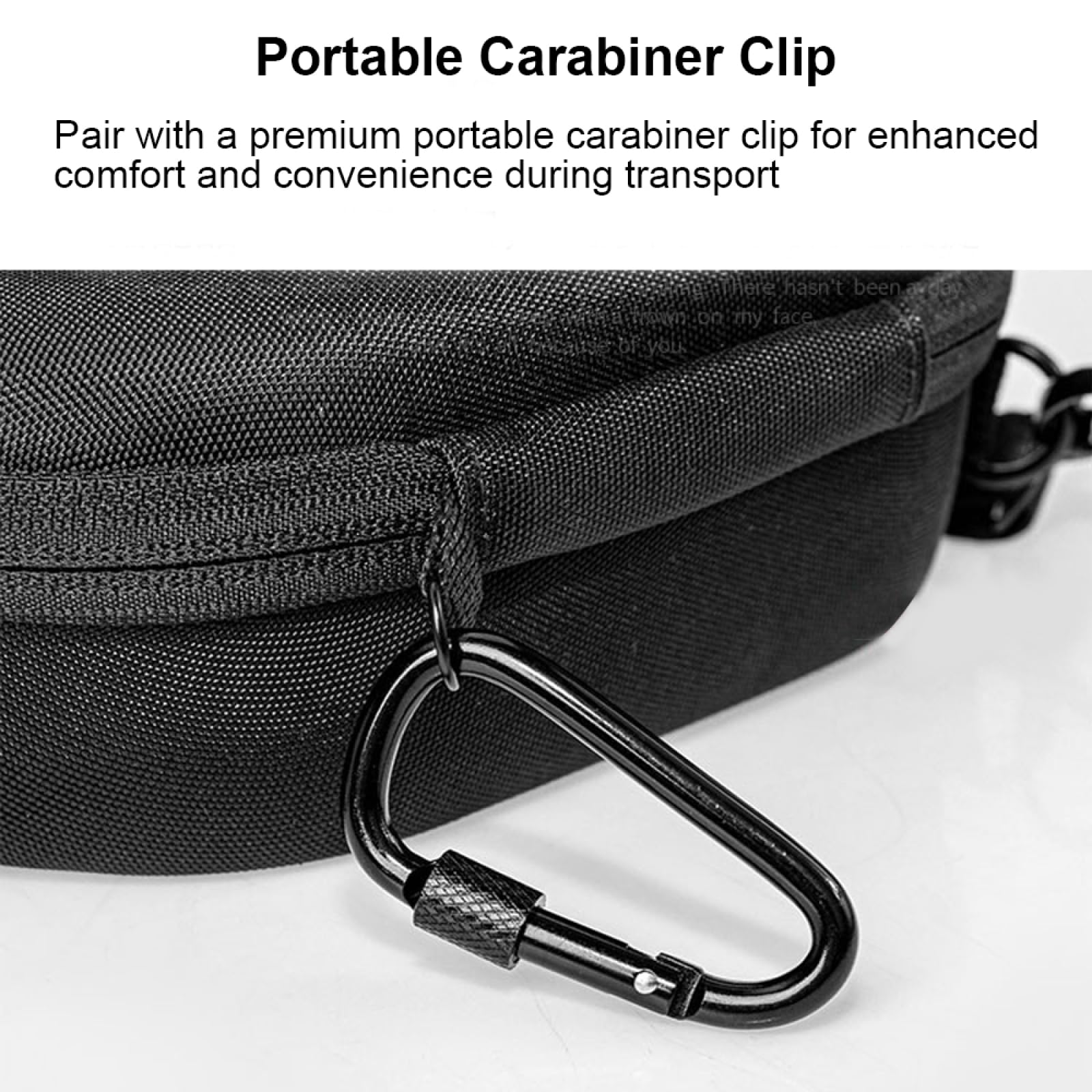 Twarde etui na słuchawki JBL JR470NC Bluetooth, słuchawki, przenośna torba do przenoszenia, torba podróżna, organizer torba z karabińczykiem i paskiem na ramię (czarna)