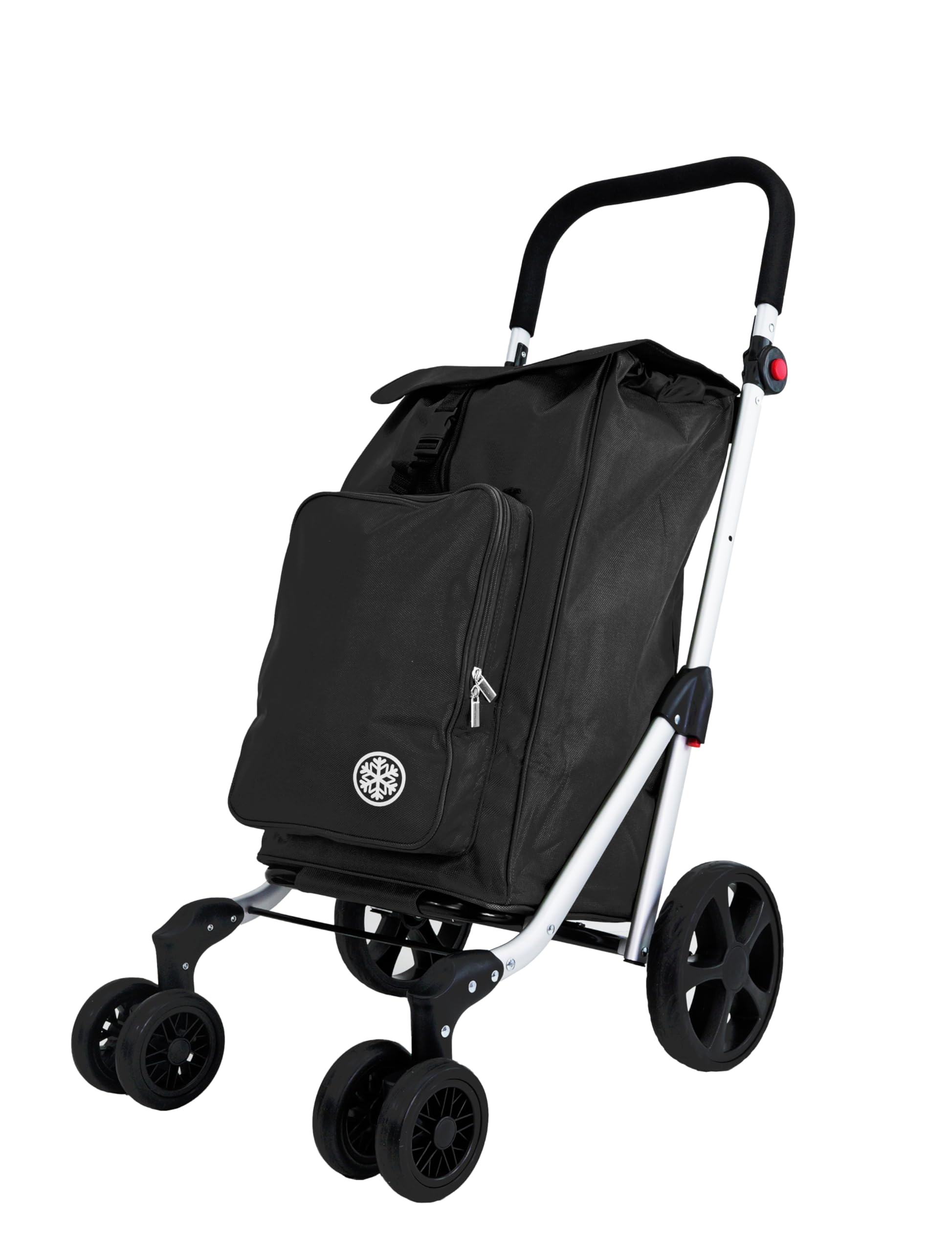 Chariot de Course METZELDER Easy K, Noir, 6 roulettes, 94x61x41cm