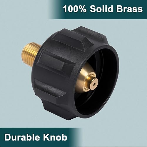 Miniatura 4 de GASPRO Montaje de gas propano para regulador y manguera, QCC x 1/4" macho NPT, flujo excesivo, latón macizo