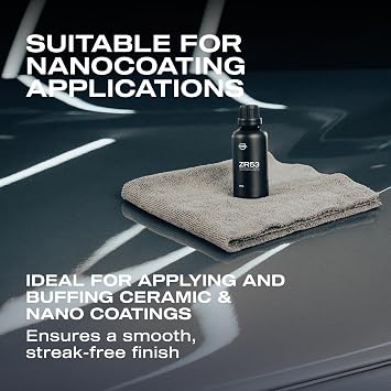 Nasiol Wipe&Buff Mikrofiber Seramik Kaplama Uygulama Bezi 10'lu Paket, Tüy Bırakmaz Detailing Bez, Çift Taraflı Araç İçi Dışı Bakım,Temizleme,Açık Gri