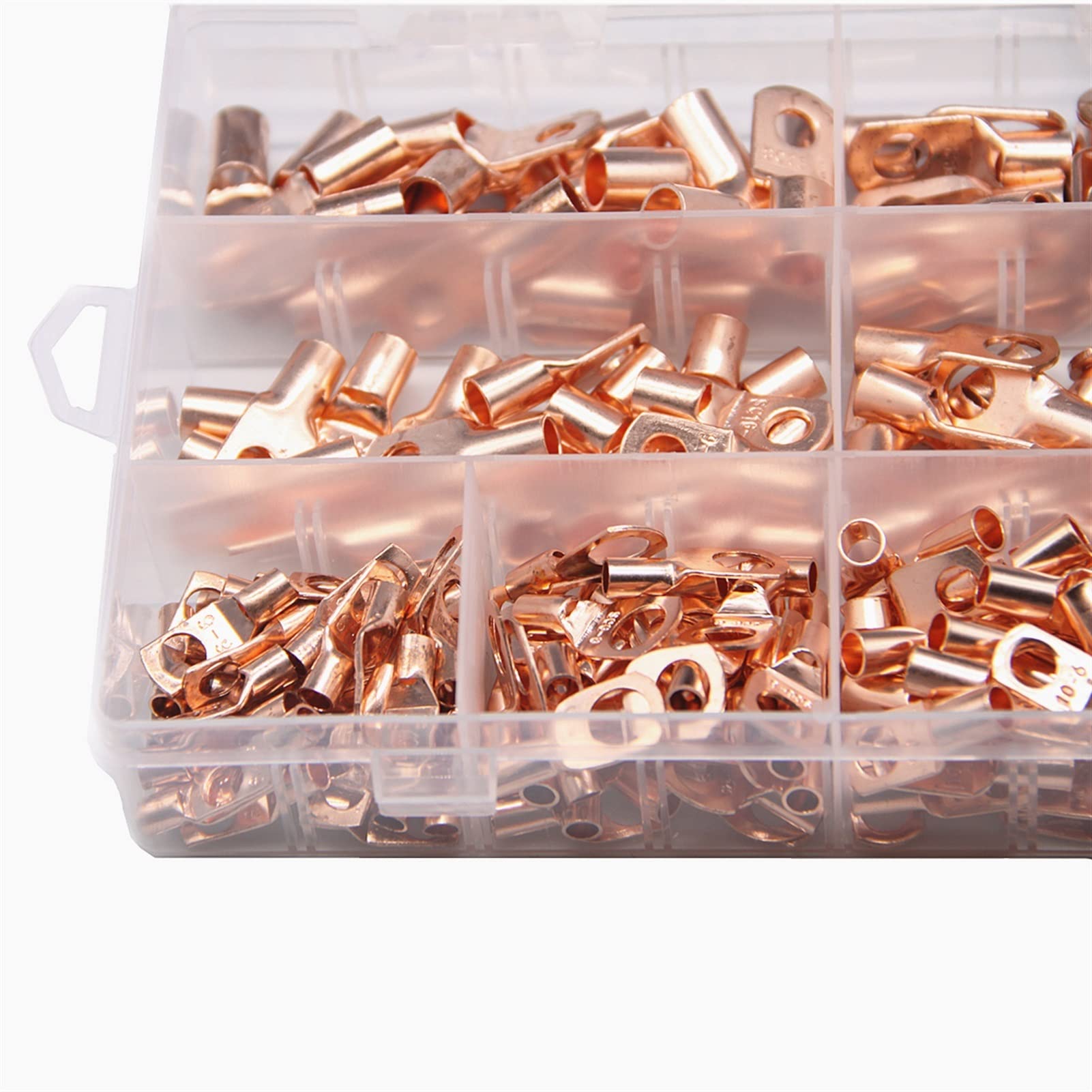Ringkabelschuhe 240-teiliges SC6-25-Kupferringkabelschuh-Sortiment for die Automobilindustrie, Batteriekabel-Crimpanschluss, Schweißdrahtverbinder