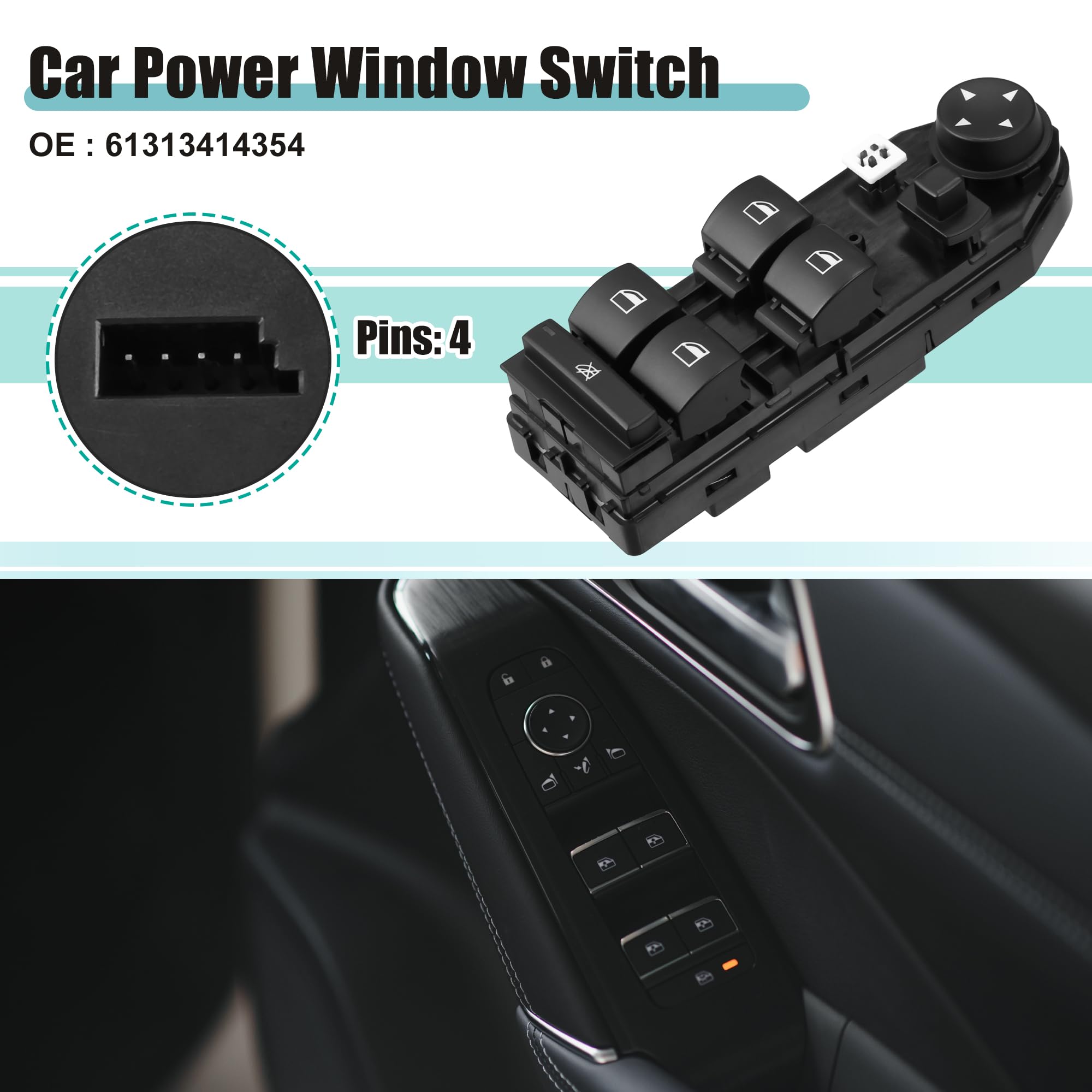 A ABSOPRO Interrupteur De Vitre Électrique Pour BMW X3 2004-2009 1pc