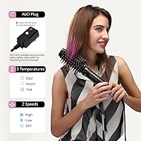 Vista 3 de Moldeador de cabello con envoltura de aire, secador de pelo de secado rápido y herramienta de peinado para rizar, moldeador de aire caliente, sin