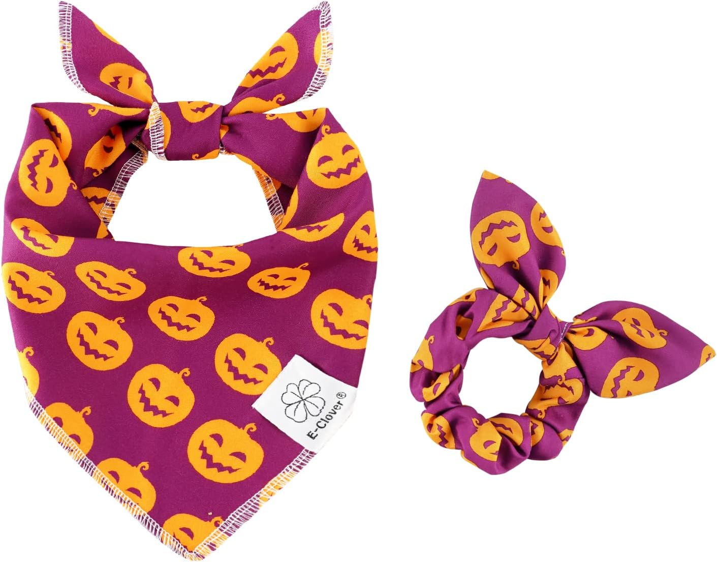 Halloween Dog Bandanas & Matching Scrunchie Set Fall Dog
