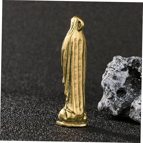 Miniatura 5 de DECHOUS 5 piezas de latón María Light decoración de casa para el hogar, decoración de mesa de comedor, adorno de estatua de Guadalupe escultura