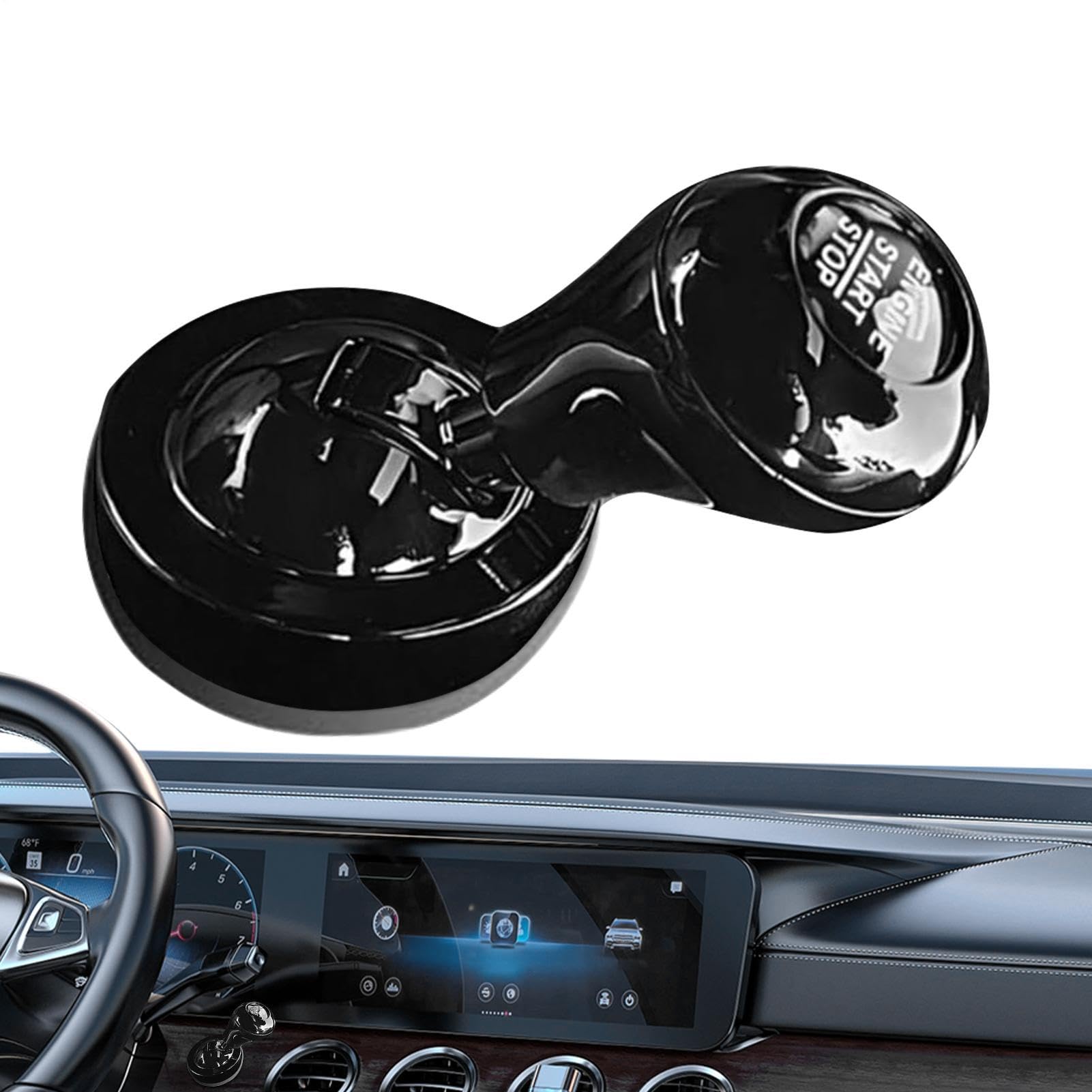 Przycisk Wciskany Start Joystick - Uniwersalna dekoracja ze stopu aluminium z mocnym klejem - Dźwignia Przycisku Startu Samochodowego - do Komputera, Monitora, Sedana, SUV-a, Kampera oraz Ciężarówki