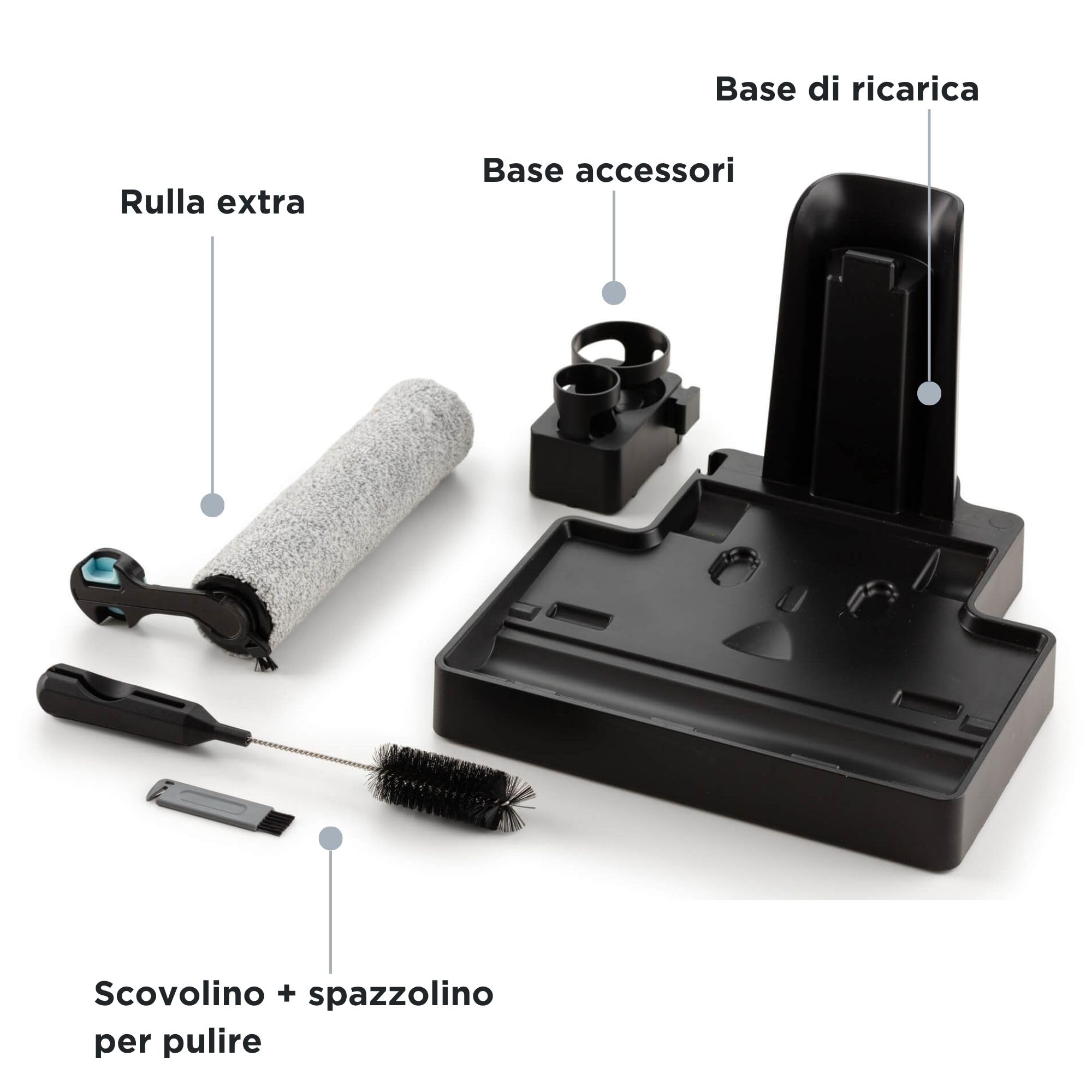 Ariete 2483 Aqua Force Wash & Vacuum, Aspirapolvere Intelligente, Lavapavimenti cordless, Senza fili, Aspira e lava, Peli animali, Sporco liquido e secco, Capacità 700ml, Accessori inclusi