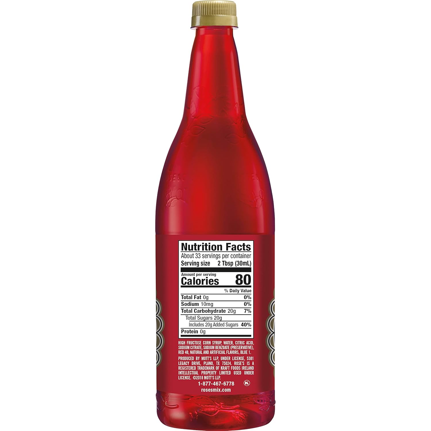 Rose's Grenadine, 1 L bottle (Pack of 12), Made with Pomegranate Flavor, Mixer to Add to Cocktails and Non-Alchoholic Drinks, Trusted by Bartenders