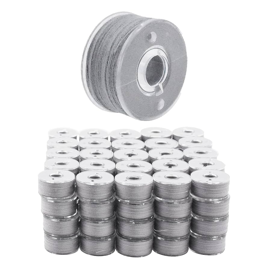 Amazon.com: Mandala Crafts 144 Gray SA156 Prewound Bobbins