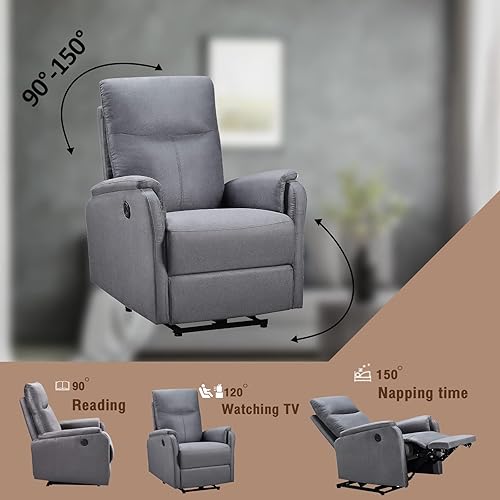 Miniatura 12 de Holaki Silla reclinable, silla reclinable para sala de estar, sofá reclinable Lazy Boy, silla de lectura, sofá individual, sofá reclinable para
