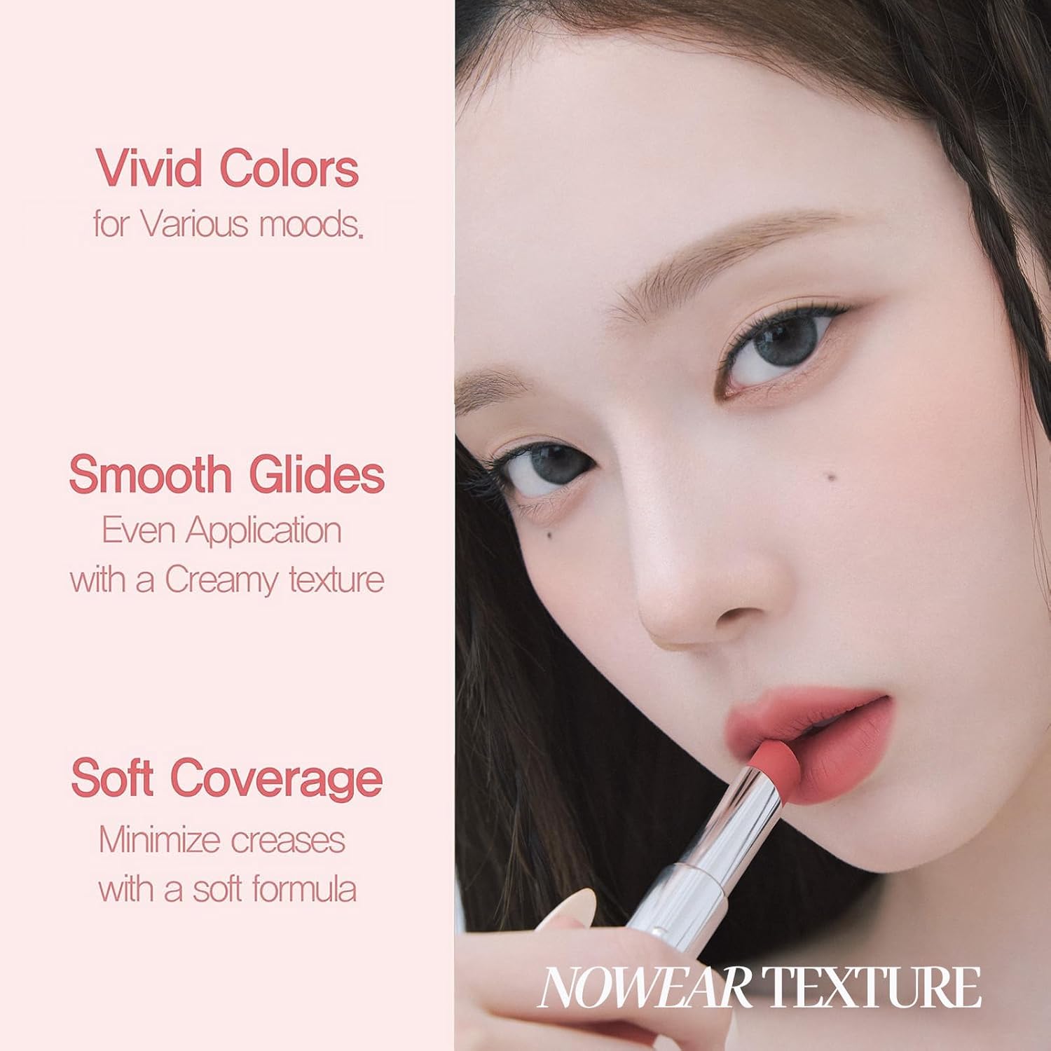 Espoir Lipstick Nowear Volume Matte #4 Red-y Set Go | Airy Velvet Matte Finish, Long-Lasting Vibrant Color, Soft Creamy Texture for Even Application, Cruelty-Free, Korean Lip Makeup, 0.1 oz - Image 4