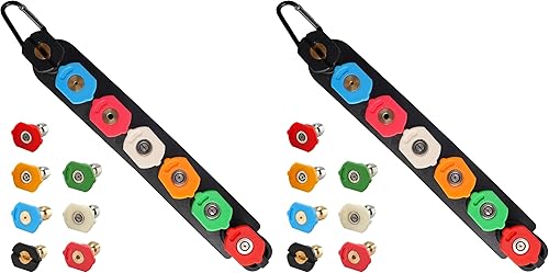 Miniatura 8 de Puntas para Lavadora a Presión Hourleey, Punta de Boquilla para Lavadora a Presión con Soporte, 7 Puntas de Boquilla, Conexión Rápida de 1/4