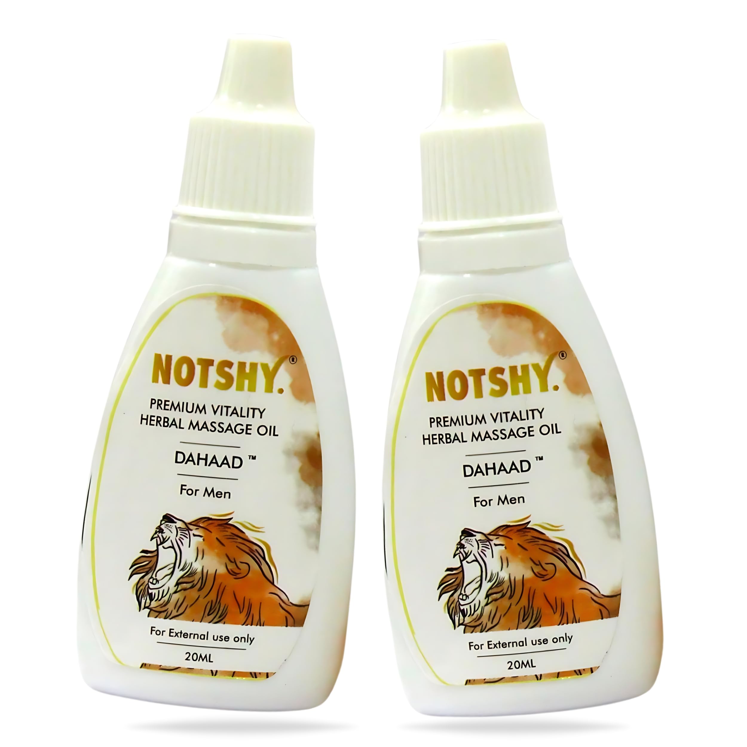 Notshy Ayurvedic Pure and Natural Herbal Massage Oil For Men. (Pack of 2)