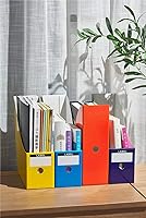 Vista 6 de Magazine File Holder, Folder Holder, Magazine Organizer, Book Bins, Set of 6, Multicolored