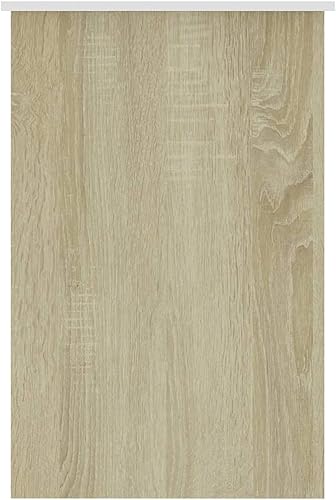 Miniatura 6 de Tidyard Escritorio para computadora con cajón de almacenamiento, mesa de juegos de madera de ingeniería, muebles de oficina en casa de roble blanco