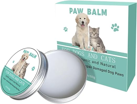 Natural Paw Balm for Dogs & Cats 2oz |Soothes & Protects Dry Pads & Noses |Vet-Formulated with Vitamin E & Aloe Organic Paw Butter for Soft, Healthy Paws | Moisturizing Relief for Cracked, Rough Skin