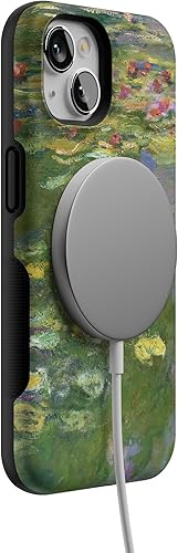 Vista 620 de Casely Funda para iPhone 13 Compatible con MagSafe Color Splash de medianoche Funda retro abstracta Color de medianoche Splash Abstracto