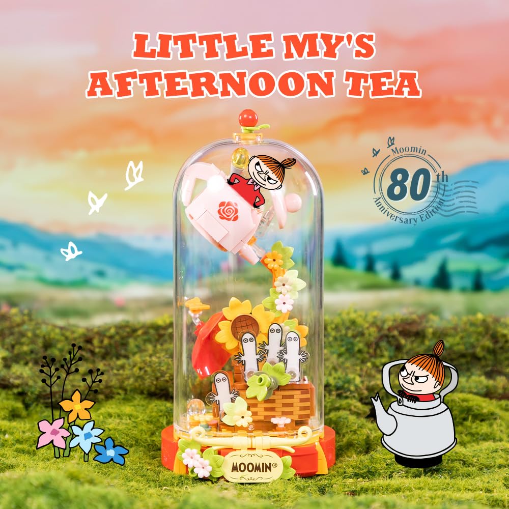 PAN TASY Il Tè del Pomeriggio di Little My Set di Costruzioni, Scena di Tea Party con Figure Dettagliate, Giocattolo Creativo per Adulti, Idea Regalo per Collezionisti e Appassionati