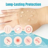 Vista 4 de Paquete de 30 vendajes hidrocoloides de 2 x 2 pulgadas, parche hidrocoloide impermeable y vendajes de ampolla para pies, apósito hidrocoloide