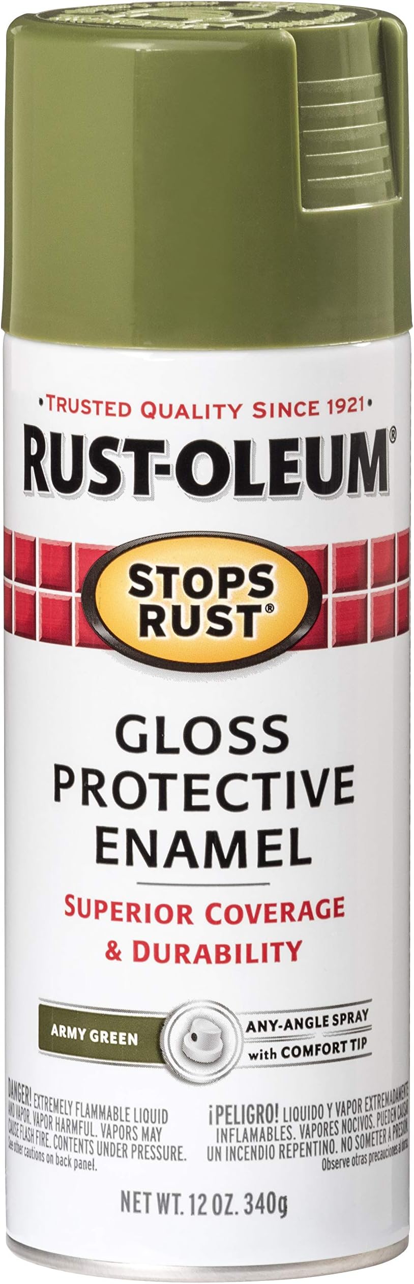 Rust-OleumStops RUSt Protective Enamel Spray, Gloss Army Green - 214087