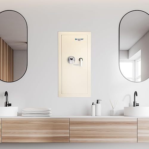 Vista 6 de Barska Seguridad digital biométrica de huellas dactilares oculta en la pared segura entre pernos prisioneros de pared estándar 0.83 pies cúbicos