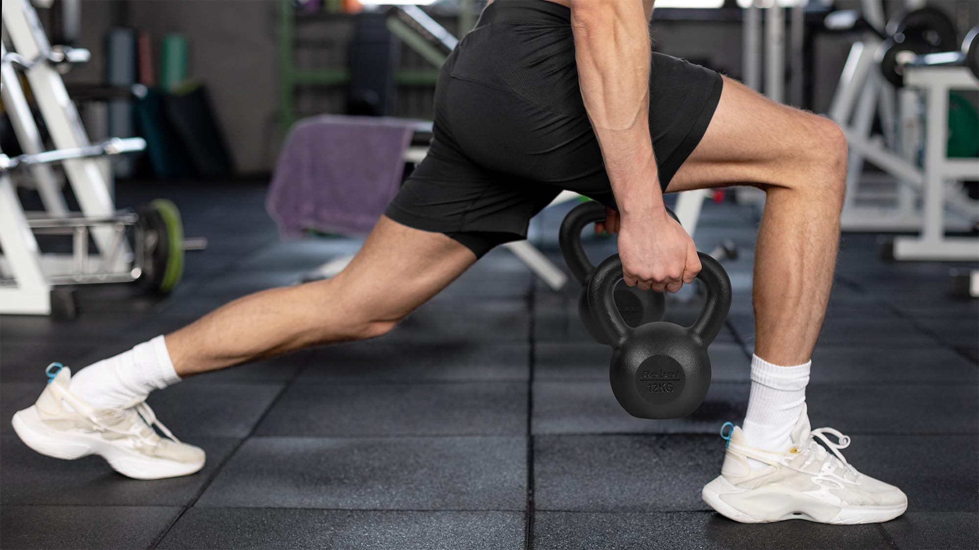 Rebel Kettlebell Żeliwny 12kg REBEL ACTIVE RBA-2323-12