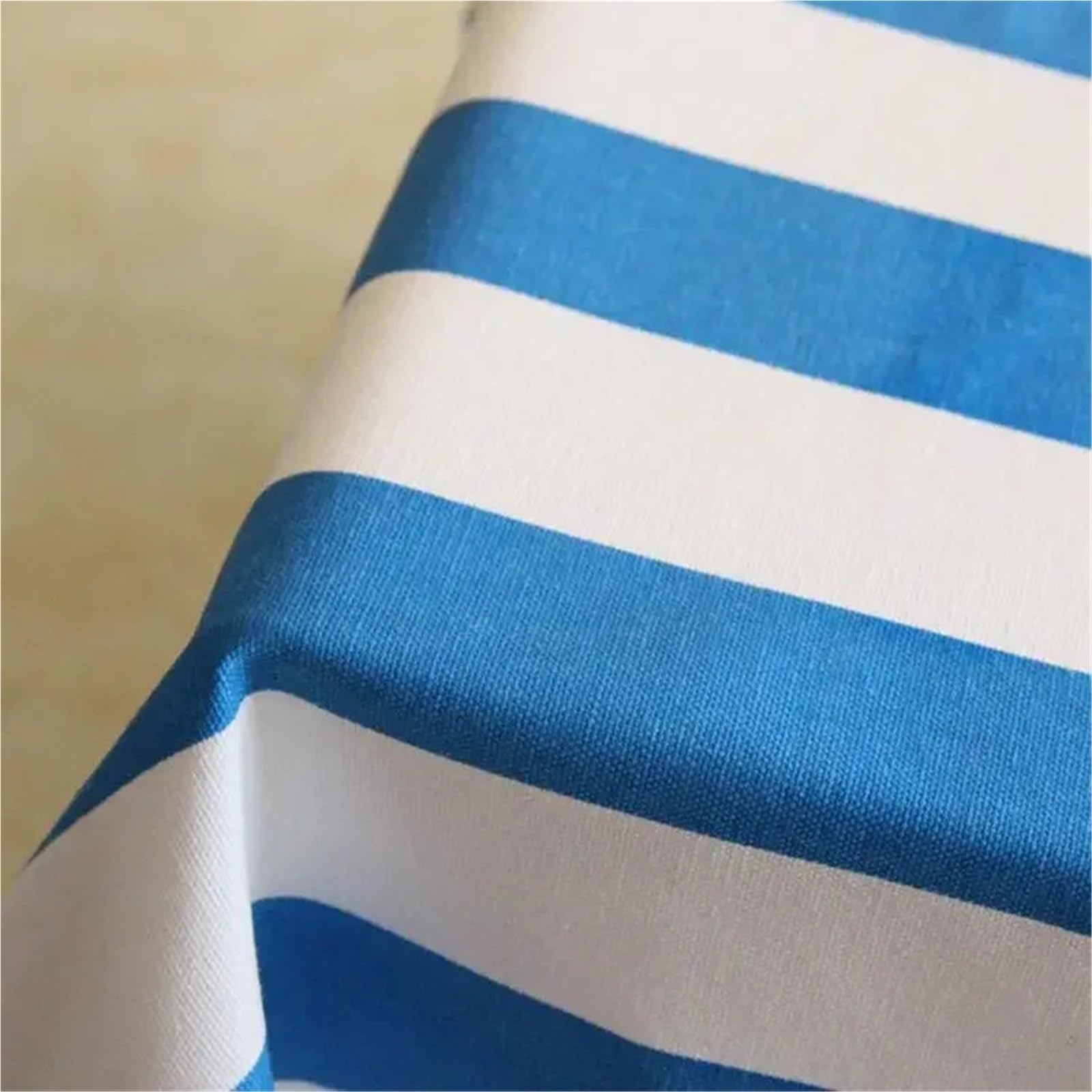 Blau-weiß gestreifte Tischdecke aus Canvas, Baumwolle, viele Größen(70x70cm)