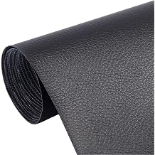 Cremsy Leather Repair Patch Tape, Self-Adhesive Leather Repair Patch Kit for Couch Sofa Car Boat Seats, Waterproof Vinyl Repair Patches, Cuttable Furniture Repair Tape for Chair Jacket 1, BLACK