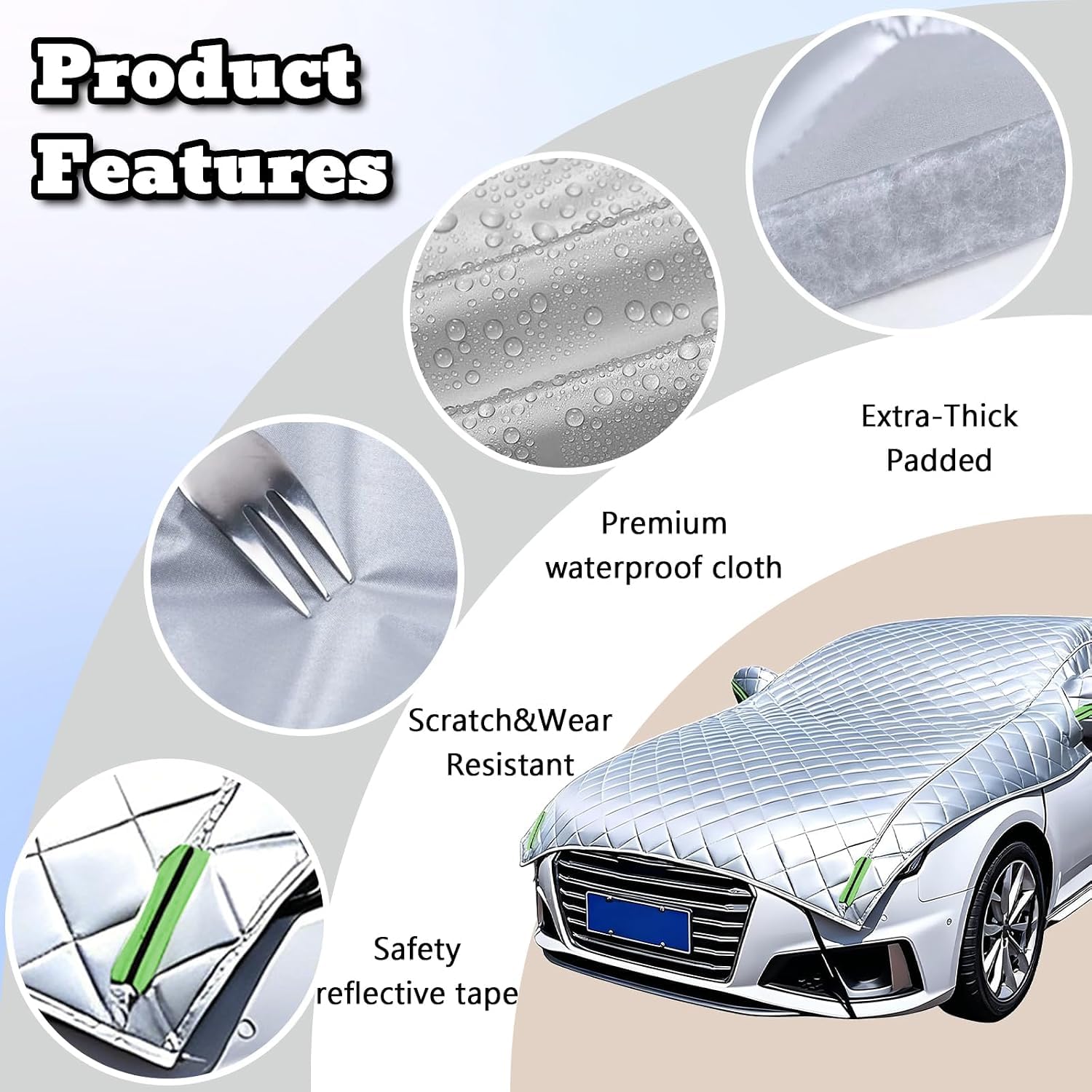 Bache Voiture Exterieur Anti Grele pour BYD Atto 2, Housse De Protection Voiture Extérieur Convient à Toutes Les Saisons Imperméable Anti Neige/Gel/UV ktz195x