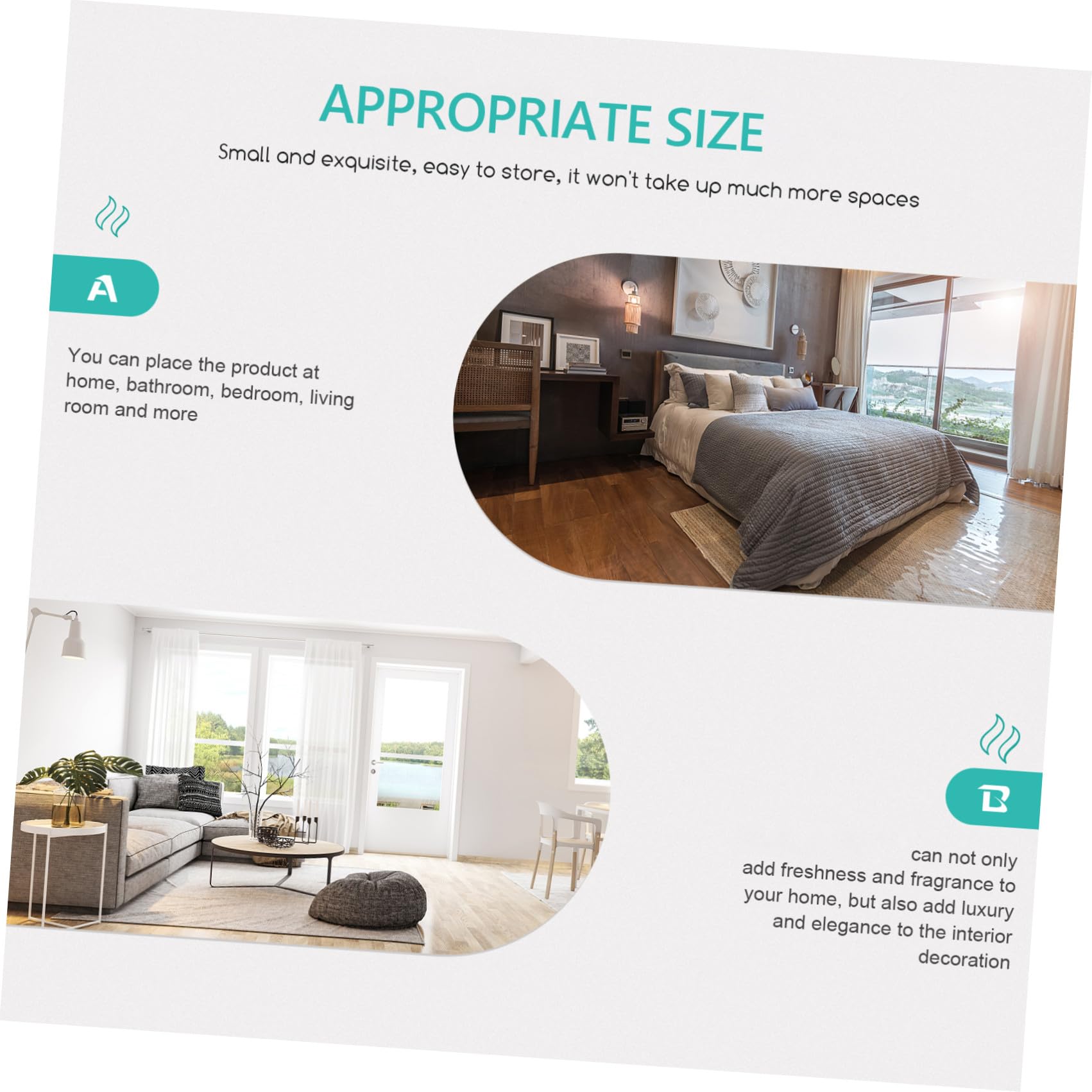 3 Stück Glas Aroma Diffusoren für Schlafzimmer und Badezimmer Dekorativ mit Pflanzenätheröl Erfrischend und Elegant